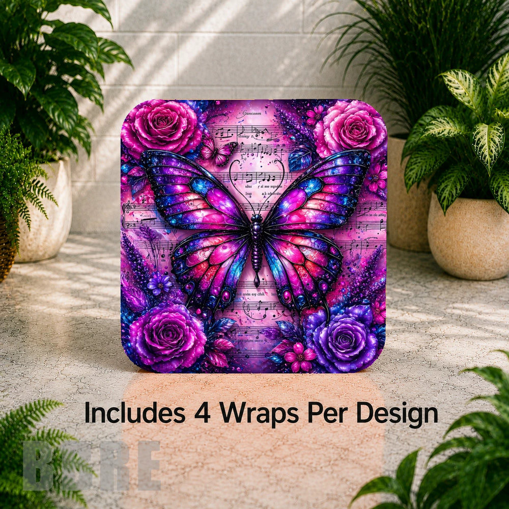 Butterfly Symphony Digital Clock Transfer