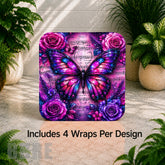 Butterfly Symphony Digital Clock Transfer