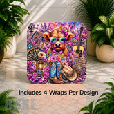 Colorful Cow Digital Clock Transfer