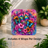 Floral Flipflops Digital Clock Transfer