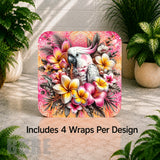 Floral Cockatoo Digital Clock Transfer