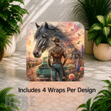 Horse Cowboy Digital Clock Transfer