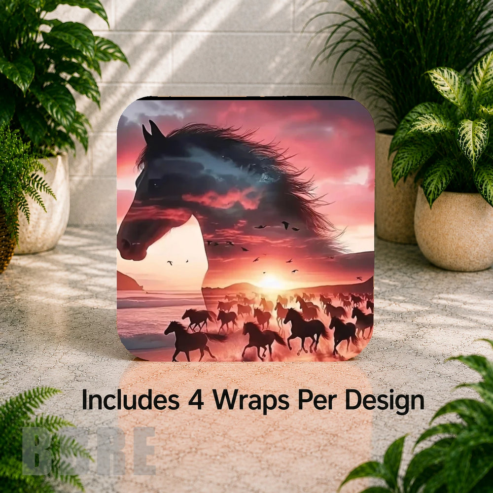 Majestic Horses 3 Digital Clock Transfer