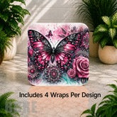 Butterfly Blossom Digital Clock Transfer