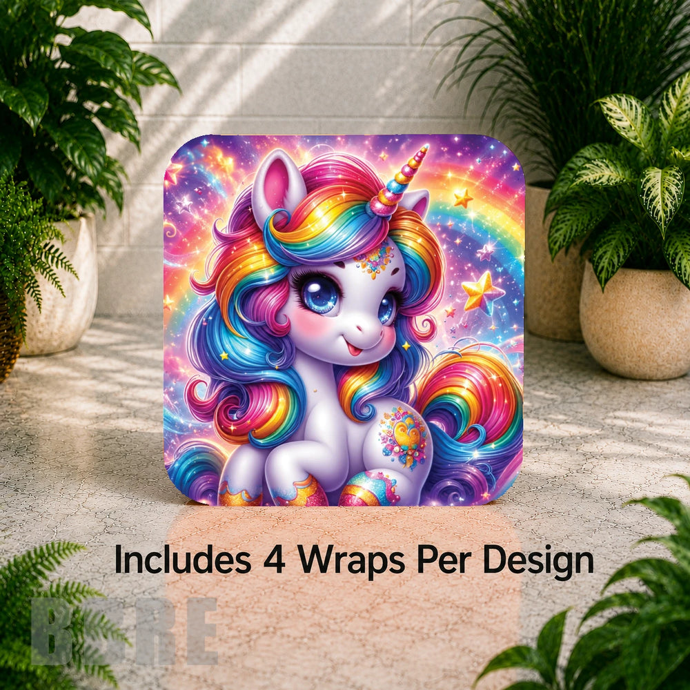 Rainbow Unicorn Digital Clock Transfer