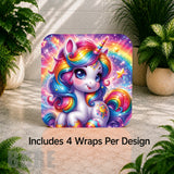 Rainbow Unicorn Digital Clock Transfer