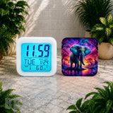 Colorful Elephant 2 Digital Clock Transfer
