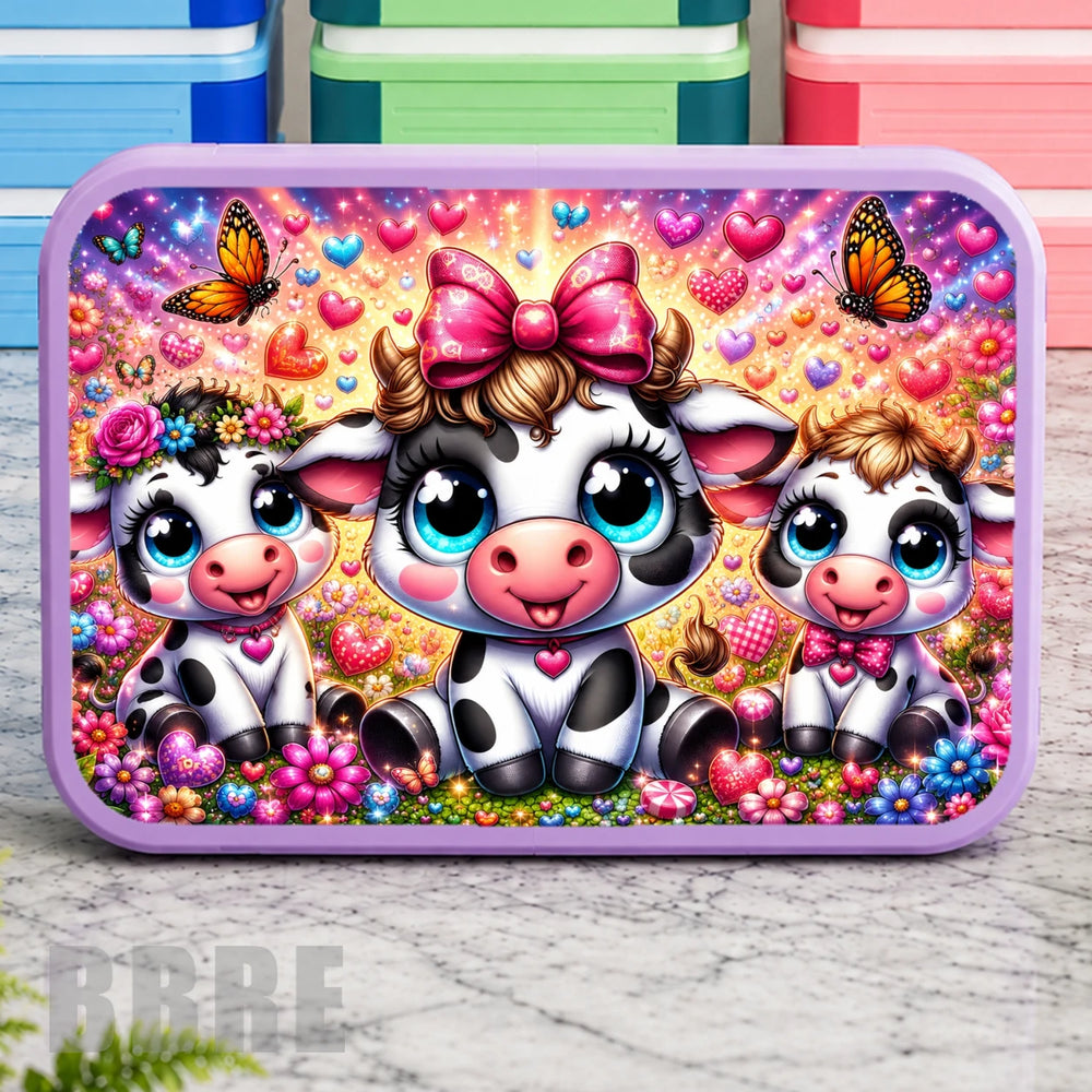Cute Cow Trio Lunch Box Transfer