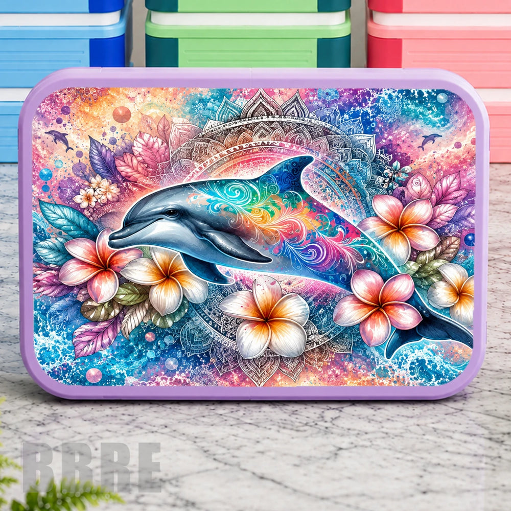Colorful Dolphin Lunch Box Transfer