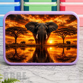 Sunset Elephant Lunch Box Transfer