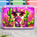 Cowgirl Calf Lunch Box Transfer