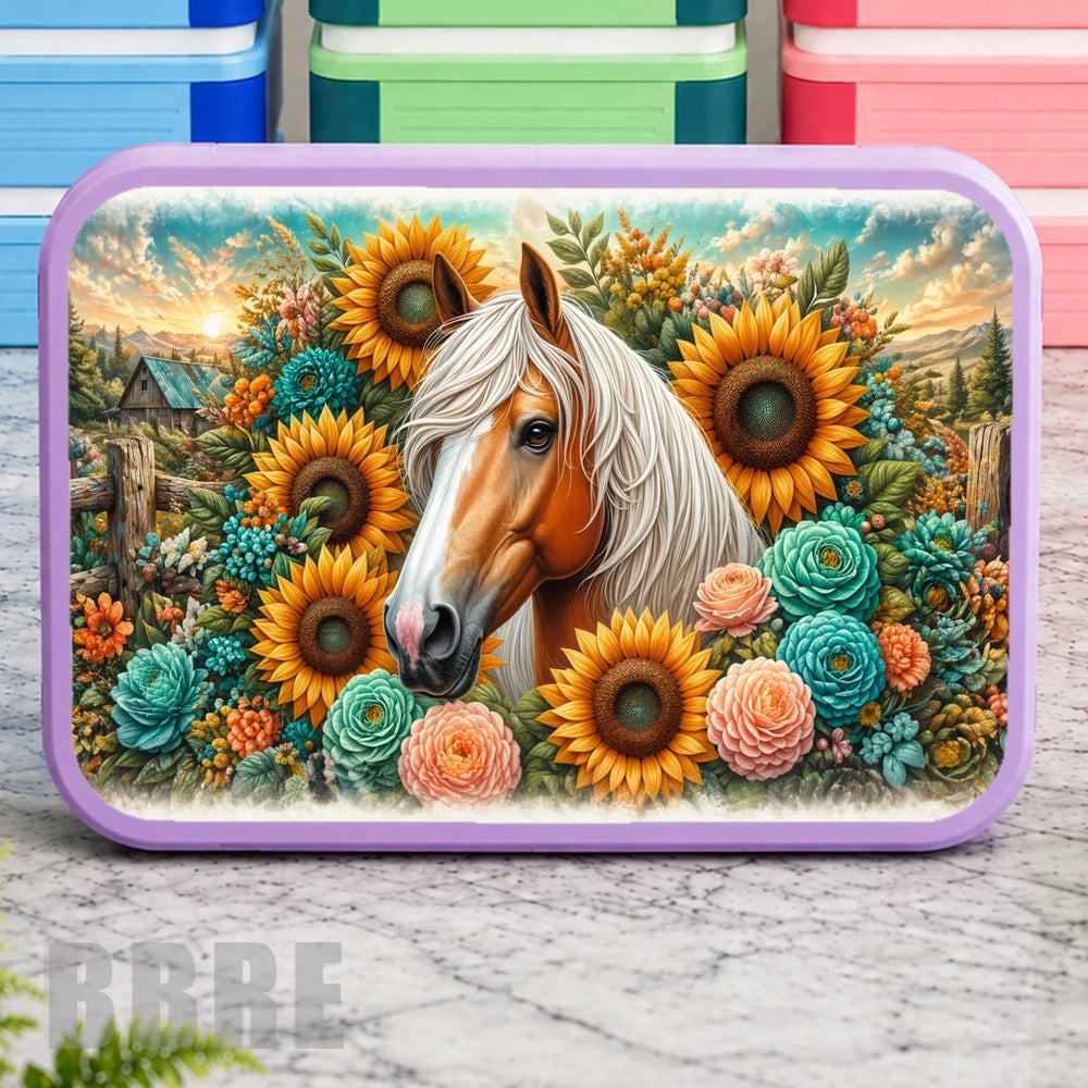 Sunflower Horse Lunch Box Transfer