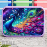 Peacock Elegance Lunch Box Transfer