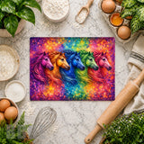 Colorful Horses Vertical Mockup