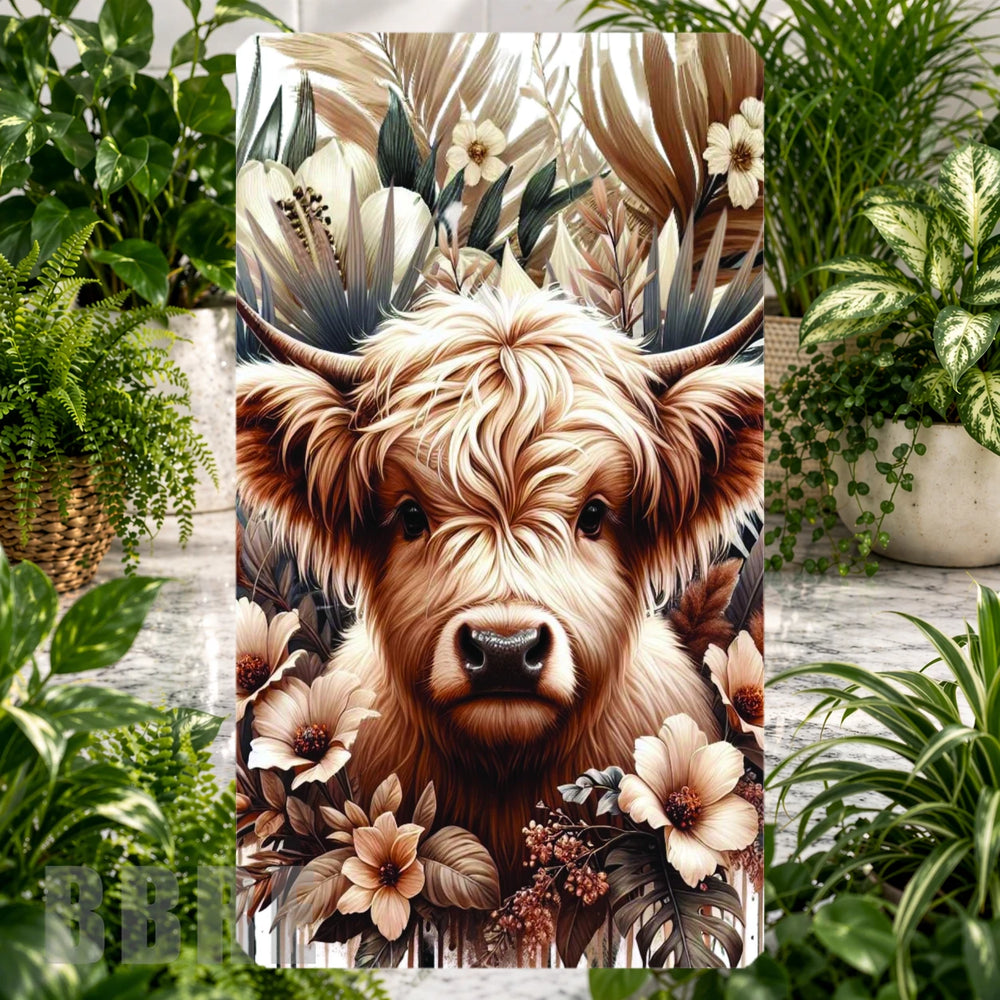 Floral Highland Cow Product Image
