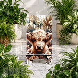 Floral Highland Cow Product Mockup