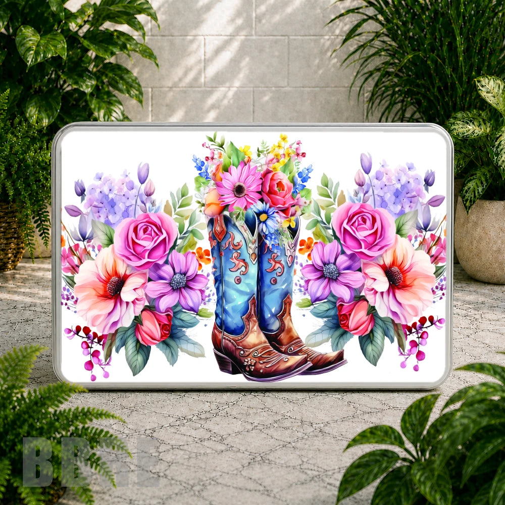 Floral Cowboy Boots Coaster Sublimation Wrap