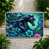 Majestic Black Horse Coaster Sublimation Wrap