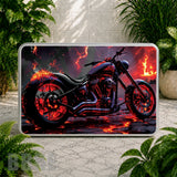 Fiery Motorcycle Coaster Sublimation Wrap