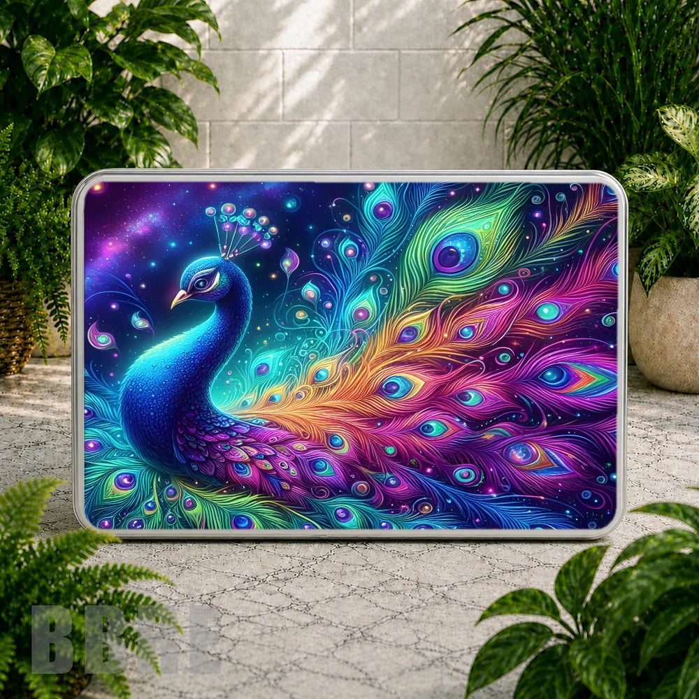 Vibrant Peacock Coaster Sublimation Wrap