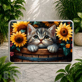 Kitten Sunflowers Coaster Sublimation Wrap