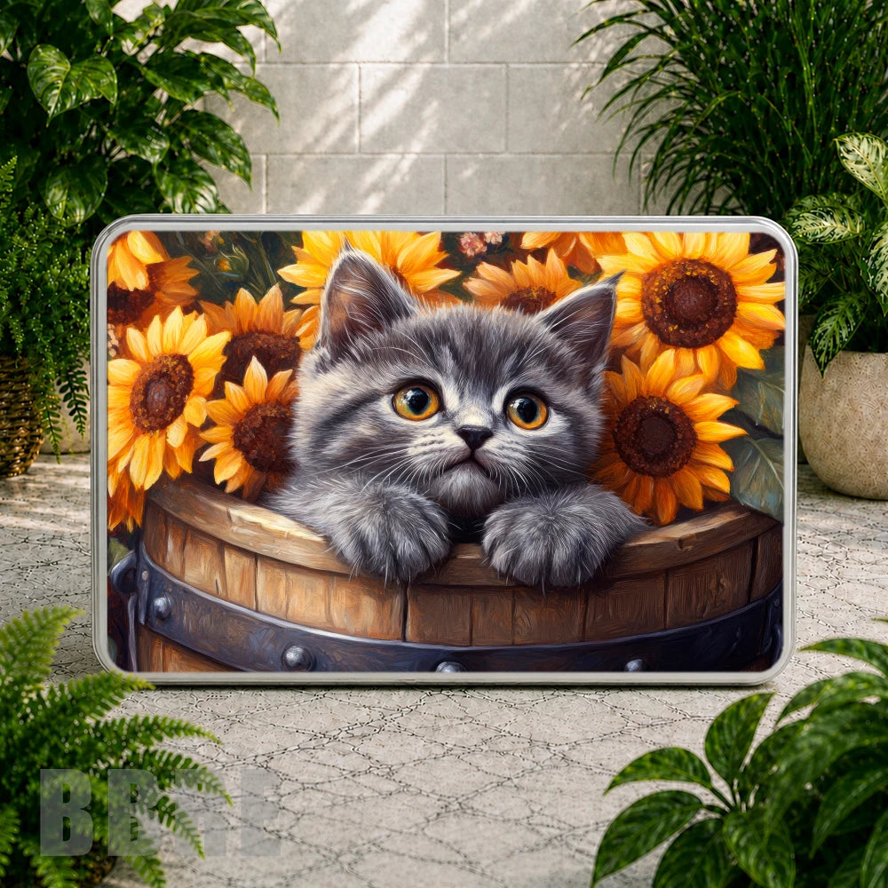 Sunflower Kitten Coaster Sublimation Wrap