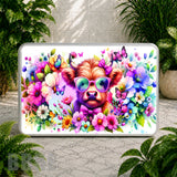Floral Cow Coaster Sublimation Wrap