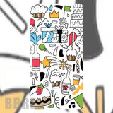 Colorful Doodles Faded Image