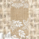 Floral Burlap Faded Image