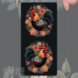 Rooster Floral Faded Image
