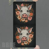 Floral Pig Faded Image