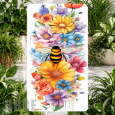 Floral Bee Phone Stand Transfer