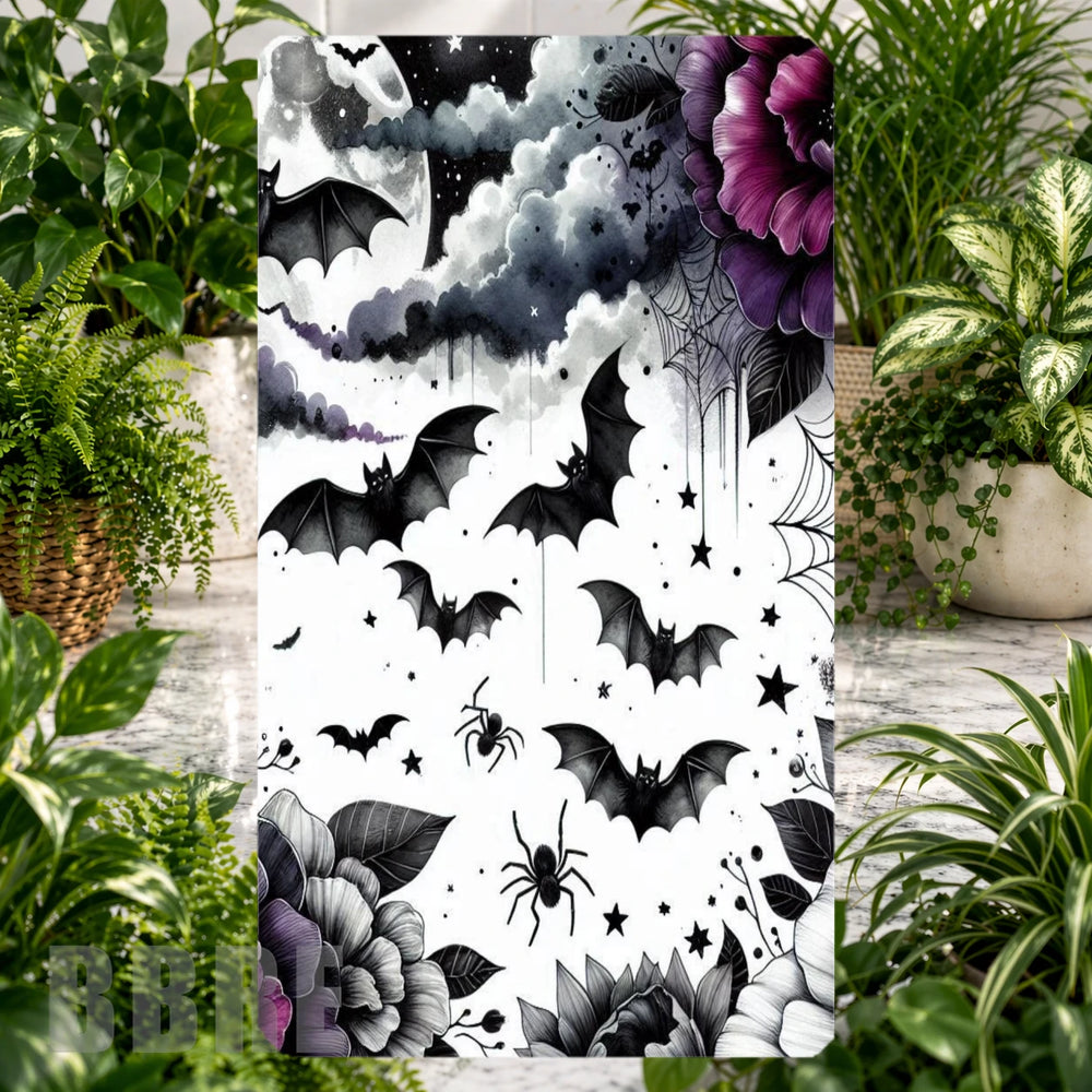 Bat Floral Phone Stand Transfer