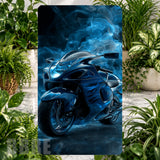 Blue Motorcycle Phone Stand Transfer