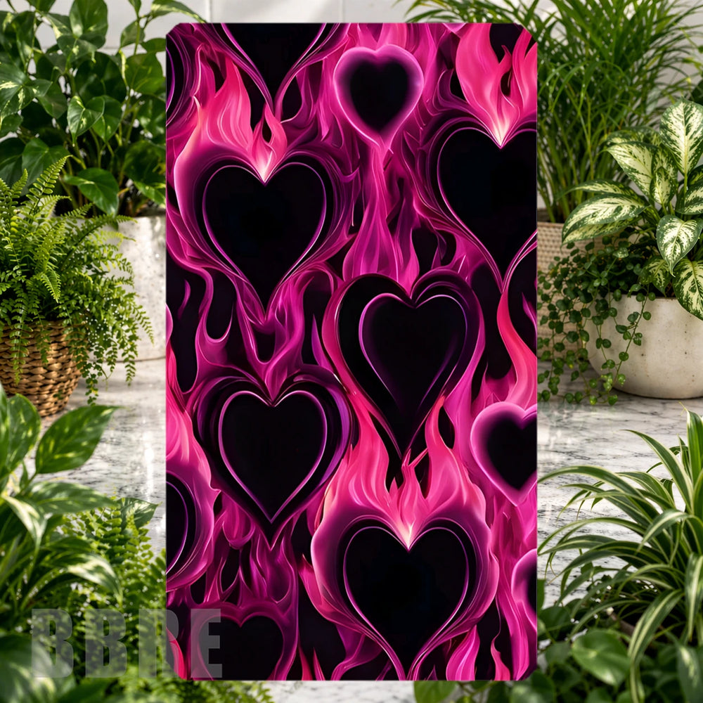 Flaming Hearts 2 Phone Stand Transfer