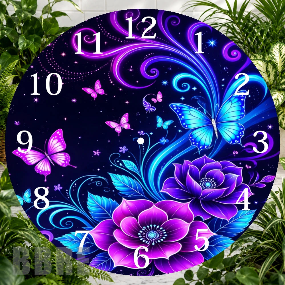 Butterfly Bloom Clock Sublimation Wrap,