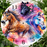Majestic Horses Clock Sublimation Wrap,