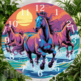 Majestic Horses 3 Clock Sublimation Wrap,