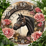 Elegant Horse Clock Sublimation Wrap,