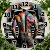 Cowboy Tattoo Clock Sublimation Wrap,