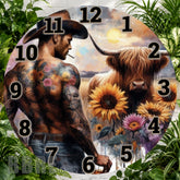 Cowboy And Cow Clock Sublimation Wrap,