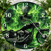 Green Skull 3 Clock Sublimation Wrap,