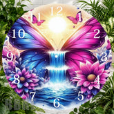 Butterfly Waterfall Clock Sublimation Wrap,