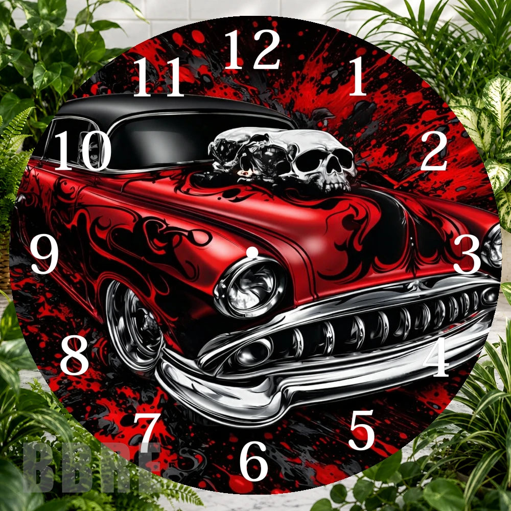 Classic Skull Clock Sublimation Wrap,