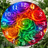 Colorful Roses Clock Sublimation Wrap,