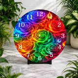 Colorful Roses Clock Mockup,