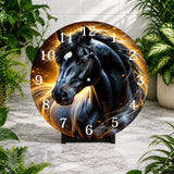 Majestic Black Horse Clock Mockup,