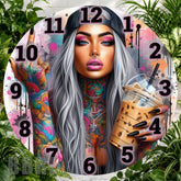 Tattooed Beauty Clock Sublimation Wrap,