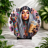 Tattooed Beauty Clock Mockup,