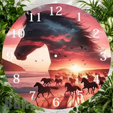 Majestic Horses 5 Clock Sublimation Wrap,